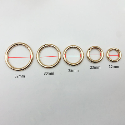 Metallo Zinc Leggio di molla Buckle Open Ring Portachiavi per DIY Gioielli Accessorio appeso