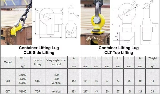 Dimensioni personalizzate G80 Container Hook Lifting Hook Rigging Eye per le esigenze di movimentazione del materiale
