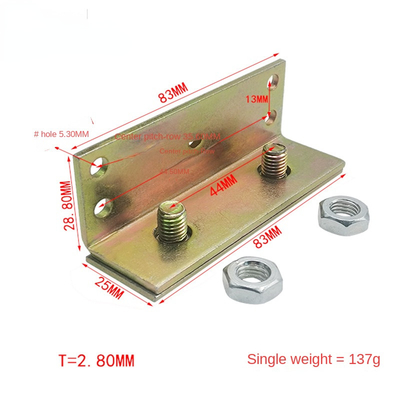 Specificità 83 * 24 * 2,8 mm Set di otto accessori hardware a cerniera di ferro per letto