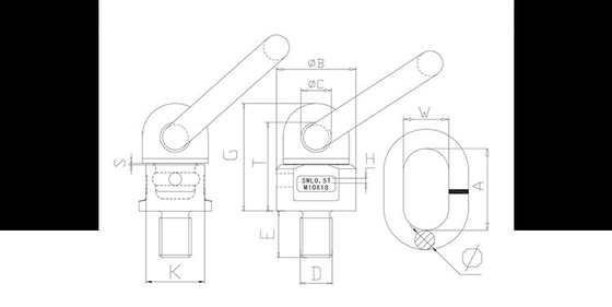 Aggiornare il vostro rigging con 5.3T Forgiato D Ring rigging hardware senza molla opzionale