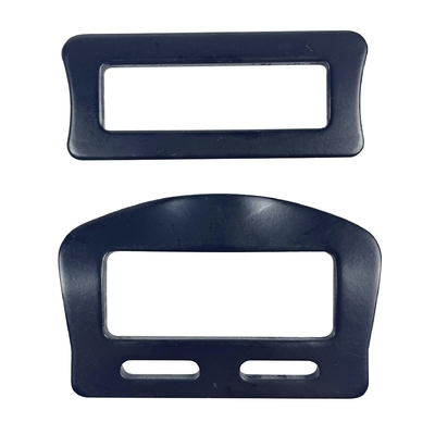 Cinturatura di acciaio ricoperto di zinco nero, con guinzaglio di scorrere rettangolare per accessori di cintura di sicurezza