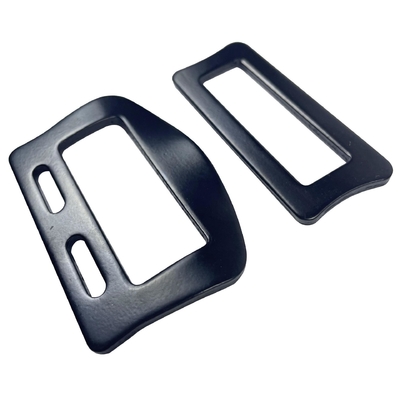 Cinturatura di acciaio ricoperto di zinco nero, con guinzaglio di scorrere rettangolare per accessori di cintura di sicurezza