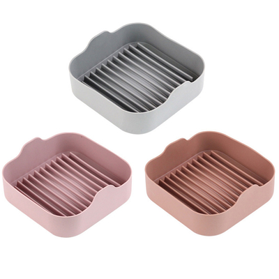 Fornitori di pentole in silicone quadrato di qualità alimentare per Ninjas Fritura a aria doppia Riutilizzabile e senza bastone