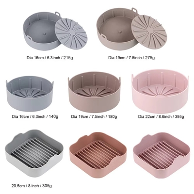 Fornitori di pentole in silicone quadrato di qualità alimentare per Ninjas Fritura a aria doppia Riutilizzabile e senza bastone