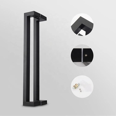 Armadietto bar quadrato nero, porta cassettiera, manici in acciaio inossidabile, hardware moderno