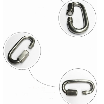 Processo di timbraggio Relè in acciaio inossidabile Catena di gancio di arrampicata, buccia, clip, rigging hardware
